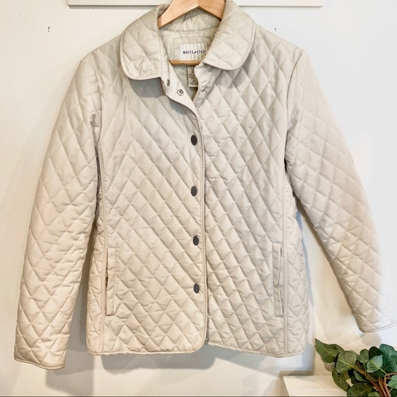 white stag quilted jacket
